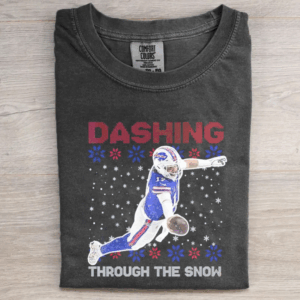 Josh Allen Dashing Through The Snow T-shirt