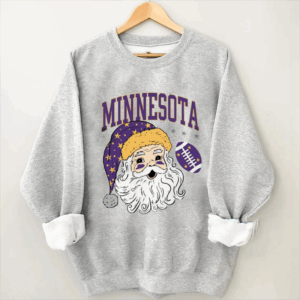 Vintage Minnesota Football Christmas Santa Sweatshirt