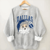 Vintage Dallas Football Christmas Santa Sweatshirt