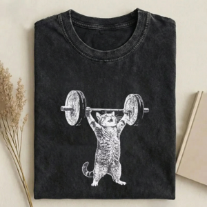 Funny Cat Gym T-shirt