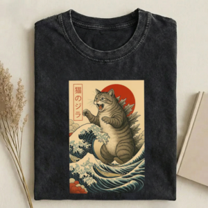 Retro Japanese Catzilla T-shirt