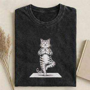 Funny Cat Yoga T-shirt